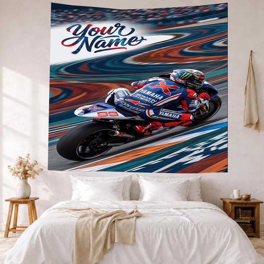 Jorge Lorenzo Custom Your Name Wall Decor Tapestry Art For Pet Memorial Birthdaywedding Party Backdrop Family Gift