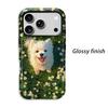 Fluffy White Dog Daisy Field Joyful Portrait Art Film Aesthetic Protective Shockproof Bumper Phone Case Cover For iPhone 13 14 15 16 17 Pro Max Plus