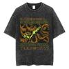 I Want A Perfect Body I Want A Perfect Soul Tshirt Funny Japanese Style Capybara Vintage Washed T Shirt Men Oversized Tees Tops