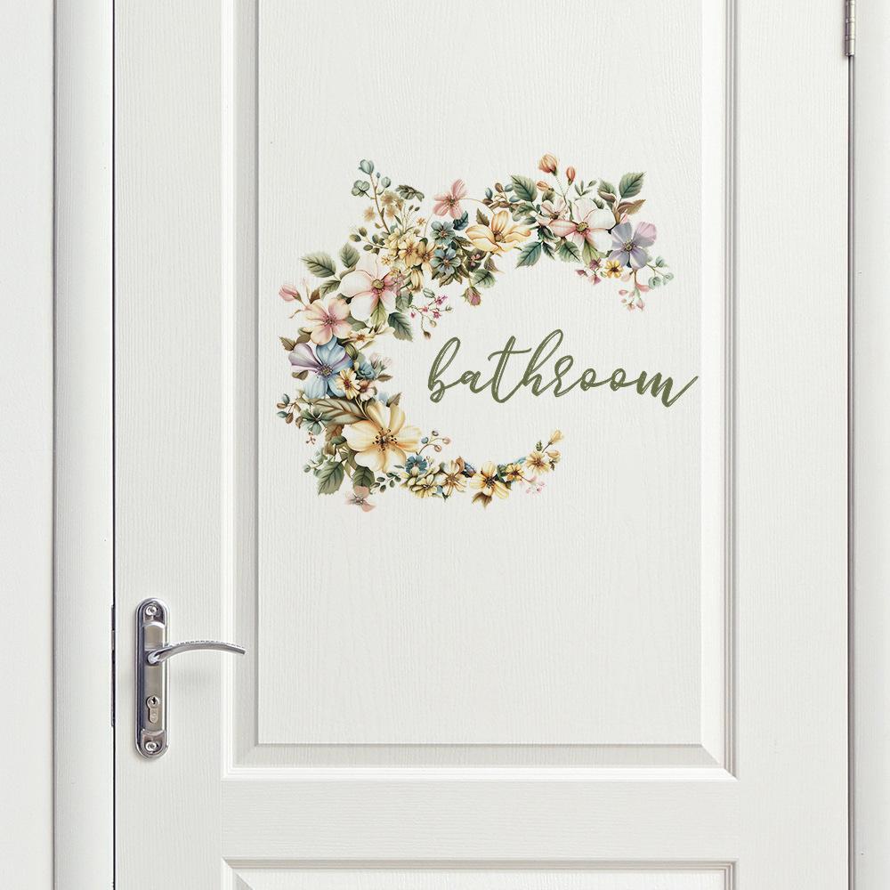 Fun-f203 Английский слоган Дверь ванной с домашним декором Наклейки на стену