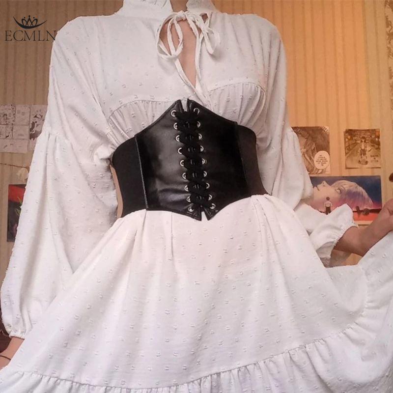 Women's Corset Body Shapewear Sexy Wide Leather Belt Cummerbunds Strap Belts for Women High Waist Slimming Corsets and Bustiers
