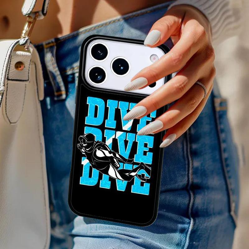 Scuba Diver Diving soft Phone Case For iPhone 17 Air 14 15 13 12 Max Cover For Apple 16e 11 Pro Max Plus Coque