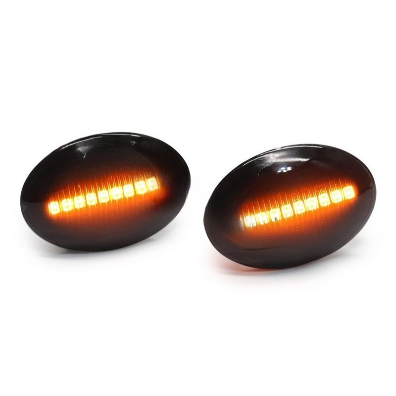 Car Fender Light Compatible with Fiat 500 500C 2011- Car Accessories Auto Parts Side Turn Signal LED Sequential Side Light