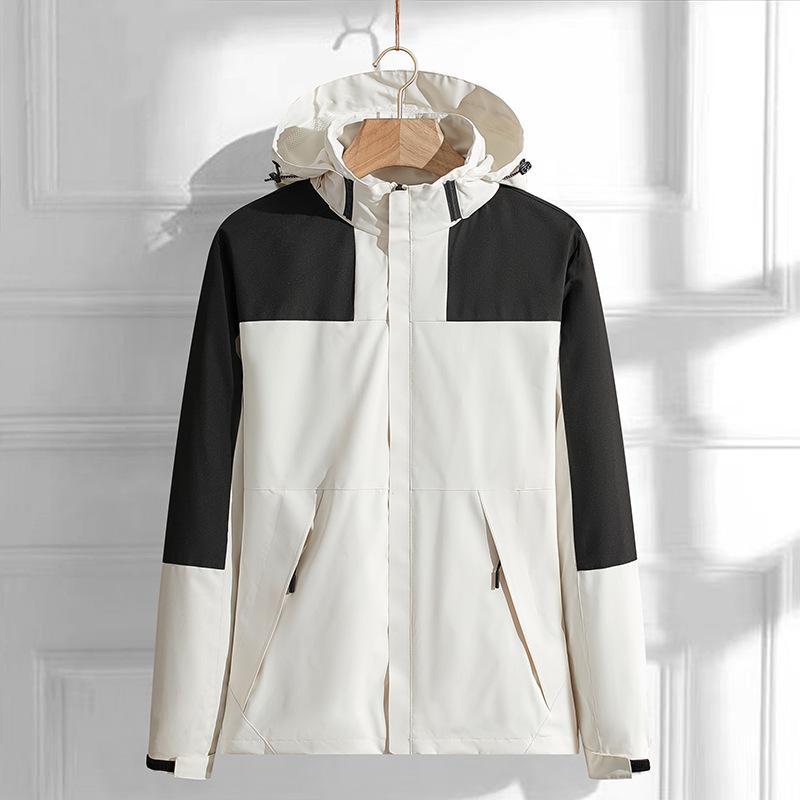 Jackets Spring Single-layer Waterproof and Dirt-proof Windproof Punching Jacket Couple Outdoor Jacket Comfortable Unique Personalized Clothes