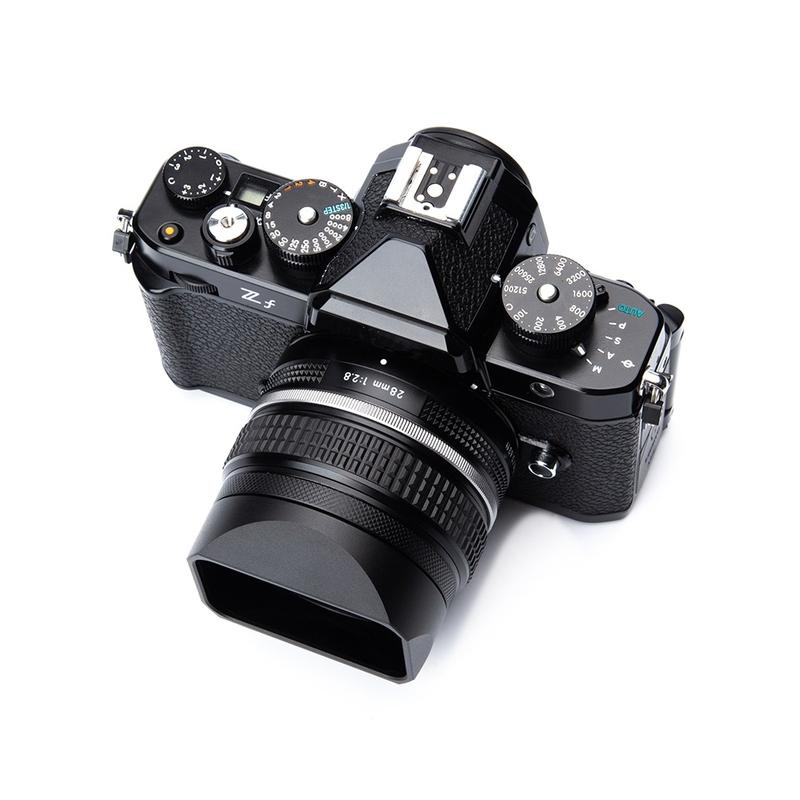 Бленда для объектива LH-N52 Z28F2.8 Алюминиевый металл с адаптерным кольцом 52 мм для камер Nikon ZF ZFC Z40F2 40F2SE Z28F2.8 28F2.8SE