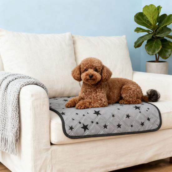 Самонагревающийся коврик для питомца, термоковрик для кошек с узором звезд, подстилка для клетки собаки с противоскользящей основой, моющийся теплый пеленка для питья для домашних собак, кошек, для использования на диване, полу
