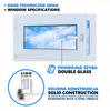 PVC window white 70x40 LEFT, new 700x400 mm tilt and turn RU double-glazed