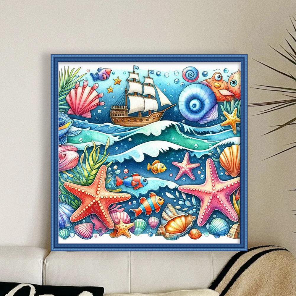 #L Полная вышивка Эко-хлопковая нить 11CT Печатная книга Набор для вышивки крестом Искусство