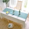 Nordic Tassel Decorative Tablecloth Cotton And Linen Fabric Dust-Proof Dining Table Cloth Household Kitchen Western Table Spot Lattice
