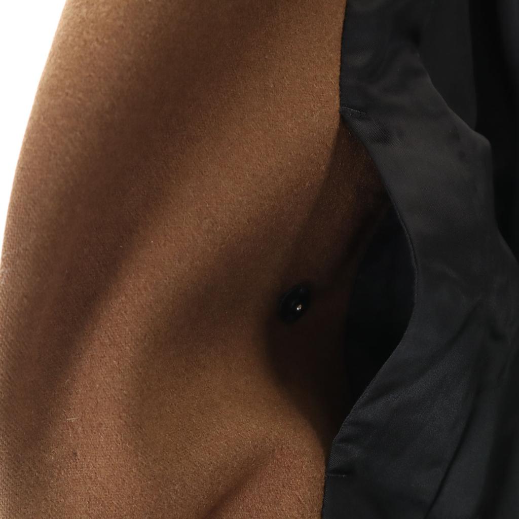 ATTACHMENT Made In Japan Cashmere Blend Flat Double Layer Melton Chester Coat Men's Used