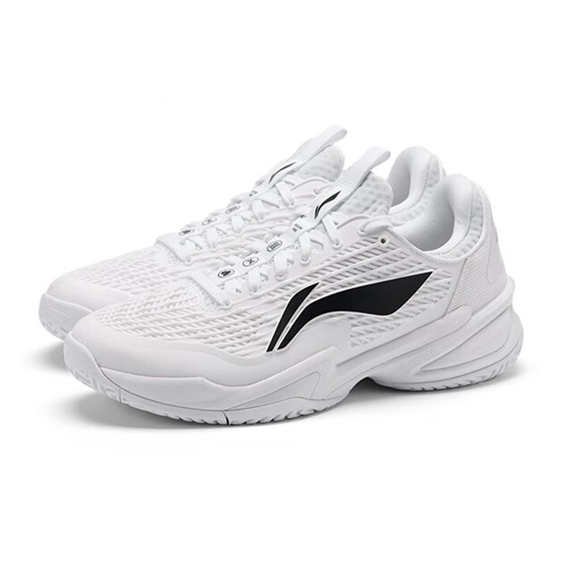 Li Ning Secure Pro Lightweight Flexible Stable Cushioning Grip Durable Support Rebound Low Top Tennis Shoes Unisex Sneaker White Black ATAV003-1