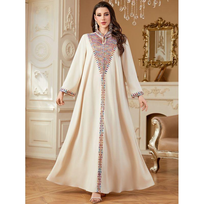 Middle East Dress Sequined Embroidered Indonesian Clothes Arabic Women Robe Women Summer Dresses