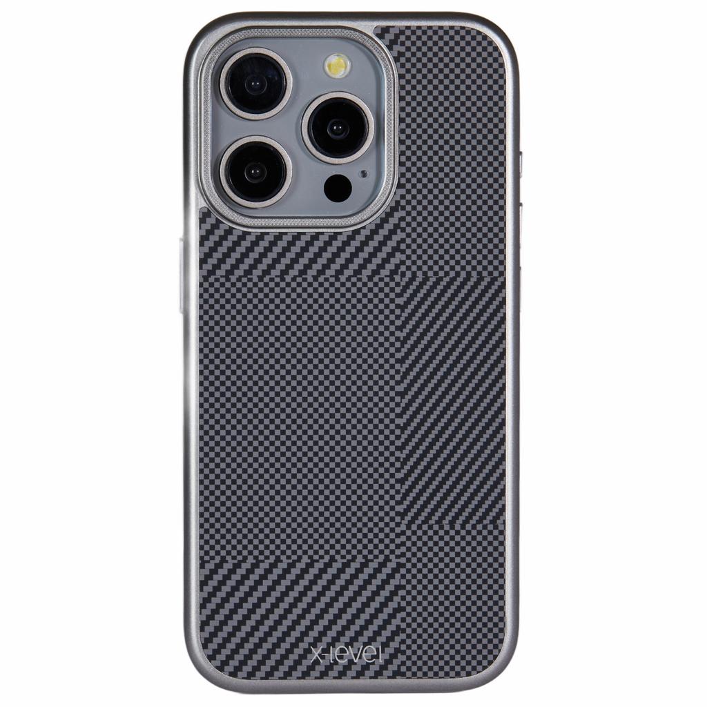 Чехол для iPhone 15 Pro Max Жесткий ПК Устойчивый к царапинам Чехол для телефона Текстура из углеродного нановолокна