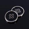 10PCS Zinc Alloy Buttons 4-Holes Buttons Black/Gold Fashion Round Zippers Leisure Clothes Shirt Overcoat Buttons