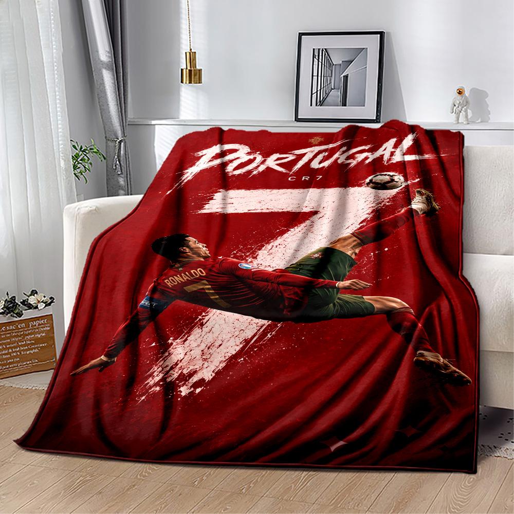 Ronaldo's Crz Football Legends Blanket Ultra-Soft Great for Sofa Livingroom Seaside Four Seasons Universal Modern Gift for Travel Home Birthdays