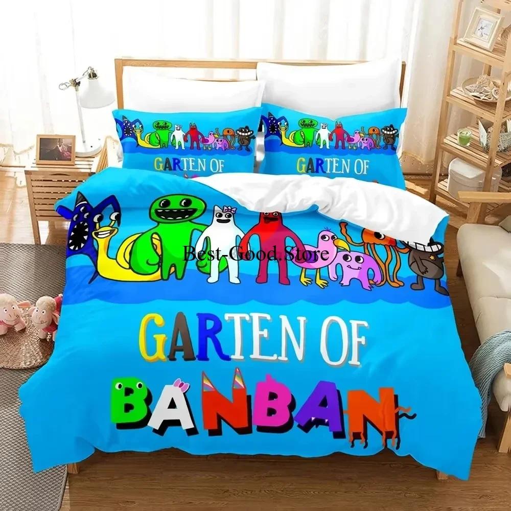 Новый Картонный Набор Постельного Белья Garten of Banban С Принтом Постельное Белье С Наволочкой Мягкое Покрывало На Одеяло Односпальное Двуспальное Queen Super King-Размеры