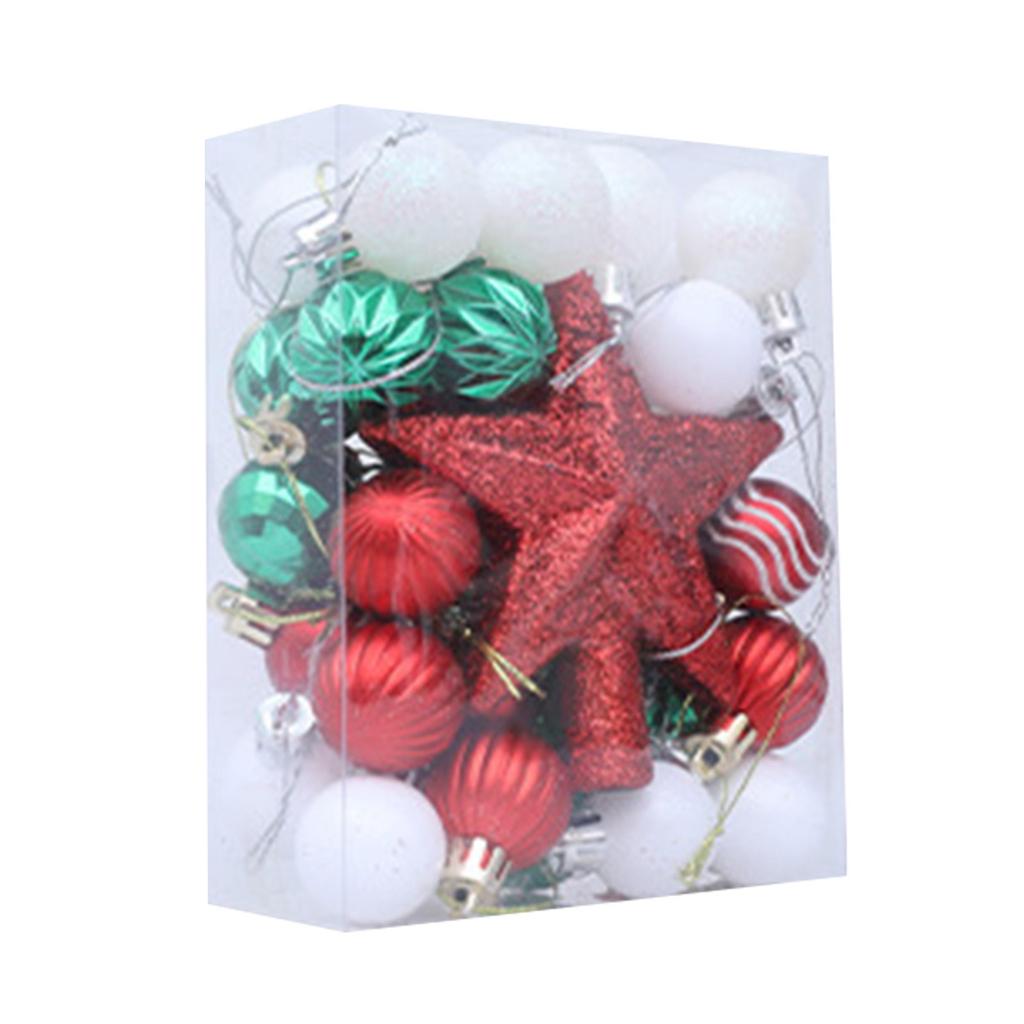 Набор елочных шаров, разноцветные, с блестками, дизайн звезды, праздничный, новогодний, аксессуар для украшения рождественской елки, ассорти