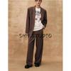 With Belt Straight-leg Long Sleeves Casual Suit Jacket 1255791 Waist Temperament Leisure Pants 5030401