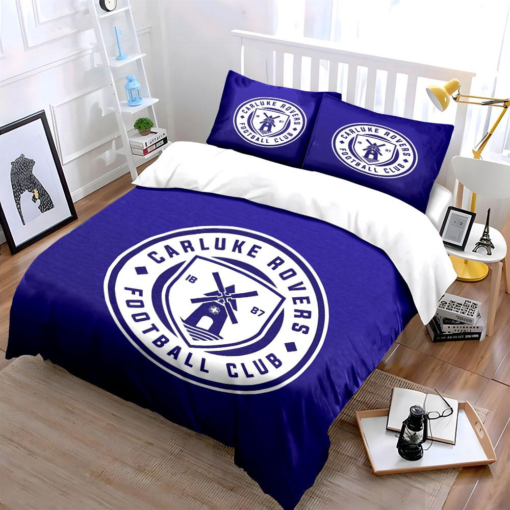 "Blue Carluke Rovers Bedding Set" Bedding Duvet Cover Set Duvet Cover Pillowcases (1 * Duvet Cover 2 * Pillowcases, without duvet insert)