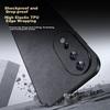 Honor 80 Phone Case, Honor 80 Protective Cover, Shockproof Camera Full Protection Soft Case, Simple Luxury Silicone Outer, WoAnd Leather Case, Black