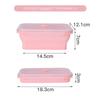 Creative Edible Silicon Lunch Box Retractable Folding Fresh-Keeping Box with Lid Plate Portable Lunch Bento Box