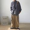 Осенне-зимняя японская клетчатая рубашка, мужская и женская шерстяная свободная рубашка в студенческом стиле, повседневная минималистская рубашка с длинным рукавом, пальто