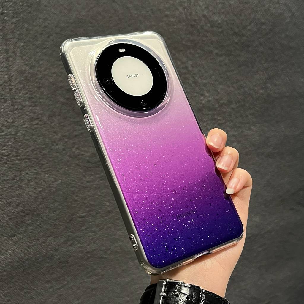 Чехол для мобильного телефона Huawei Pura70Pro с постепенным изменением цвета и блестками из акрила для Mate60 Gypsy Star Anti-Drop 540, жесткий чехол
