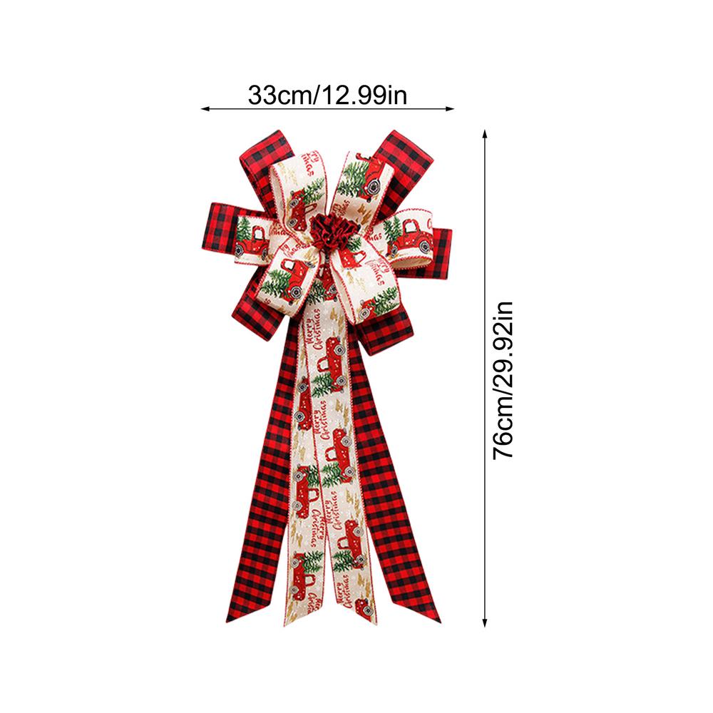 Christmas Bow Ribbon Reusable Classic Soft Decoration Christmas Ribbons And Bows For Family Friends Holiday Trees Wreaths Home