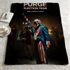 movie T-The Purge-e Throw Warm Soft Flannel Blanket, Multi-use for Sofa Bed Camping Travel Nap