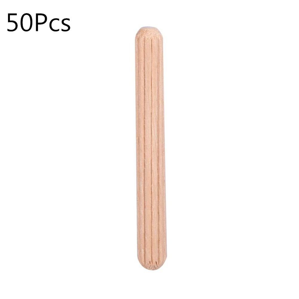 50Pcs 6x30mm 6x40mm 6x50mm Wood Dowel Pins Wooden Crafts Dowel Pegs Smooth Wooden Pegs