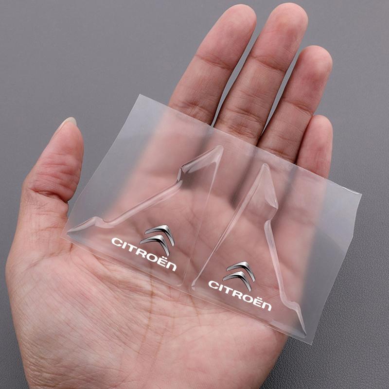 JOFT7 4PCS Car Door Anti-collision Corner Protectors Stickers For Citroen C3 C5 Aircross C5X C4 Cactus Picasso e-C3 e-C4 C1 C-Crosser