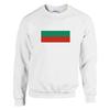 Sweat-shirt - PIXELFORMA - Drapeau de la Bulgarie - Blanc - Manches longues - Mixte