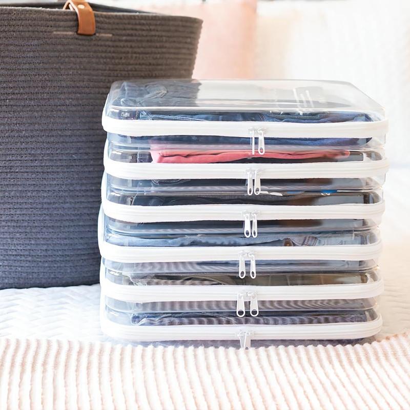 Waterproof Transparent Hard-shell Cosmetic Storage Bag Zippered Clear Pouch for Travel Outdoor Toiletries Organizer
