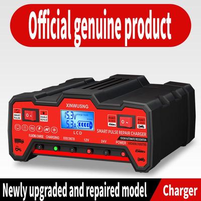 Портативное интеллектуальное импульсное зарядное устройство для автомобильного аккумулятора 12-24 В для мотоциклетного аккумулятора - мощный блок из чистой меди