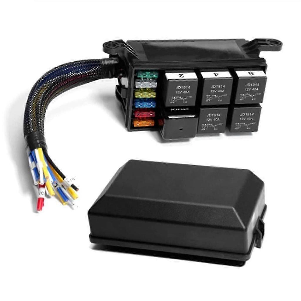 6-Way Fuse Box Modification Relay Module 12V for Vehicles