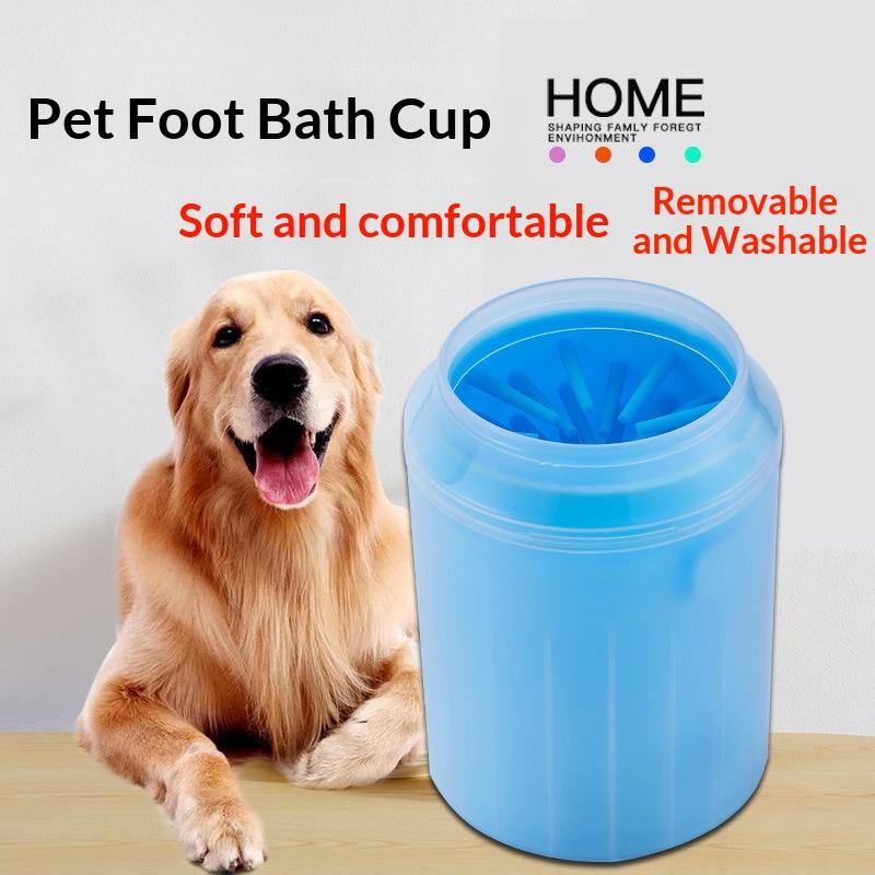 1Pcs Portable Outdoor Pet Foot Washer Paw Clean Brush Dog Paw Cleaner Cup Soft Silicone Combs Quickly Wash Foot Cleaning Bucket