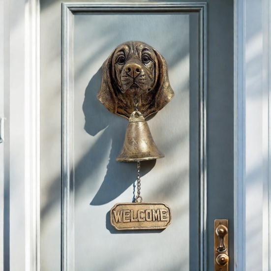 Собачий приветственный колокольчик Винтажный колокольчик лавочника Настенный колокольчик для двери собаки