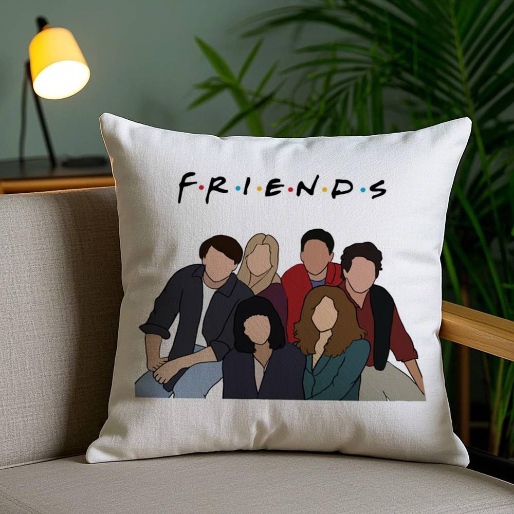 Классическая наволочка для подушки из телешоу F-Friends, для дома, общежития, спинки стула, короткий плюш, двусторонняя печать, подушка для дневного сна в офисе