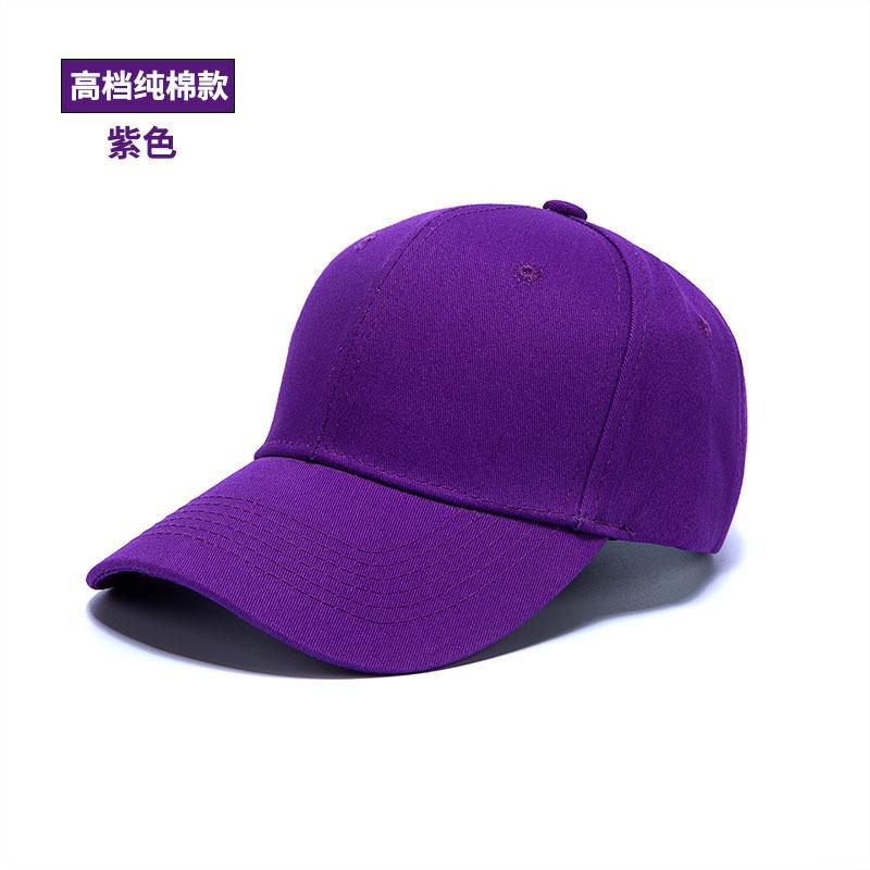 Direct High-End Cotton Baseball Cap Printable Embroidered Hard Top Six-Piece Light Plate Solid Color Cap Hat