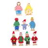 OATIPHO Wooden Doll Baby Mini Plush Family Dollhouse with Santa Hand and Finger Toys for Christmas Play 9-Piece Set, Toys, Kids' Dolls, Claus,