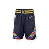NBA Logo Print Straight Basketball Shorts Fan Edition 21-22 Season Denver Nuggets Men Shorts Navy-Blue DB4132-419