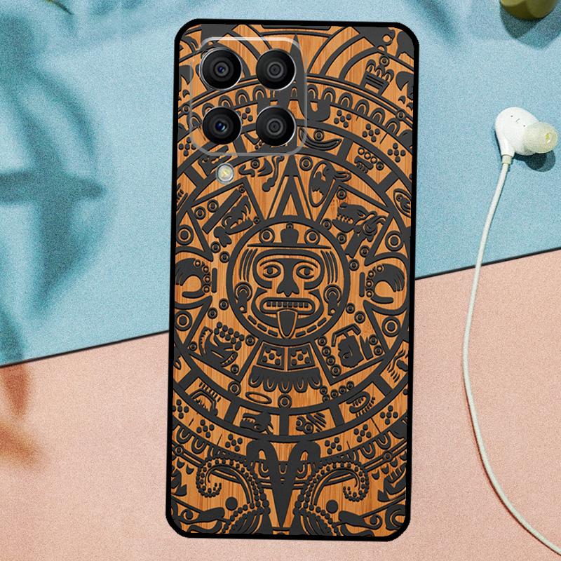 Mayan Calendar Wood Pattern For Samsung Galaxy M53 M33 M11 M21 M31 M12 M13 M14 M15 M35 M34 M54 M32 M52 M06 M16 M55 Case