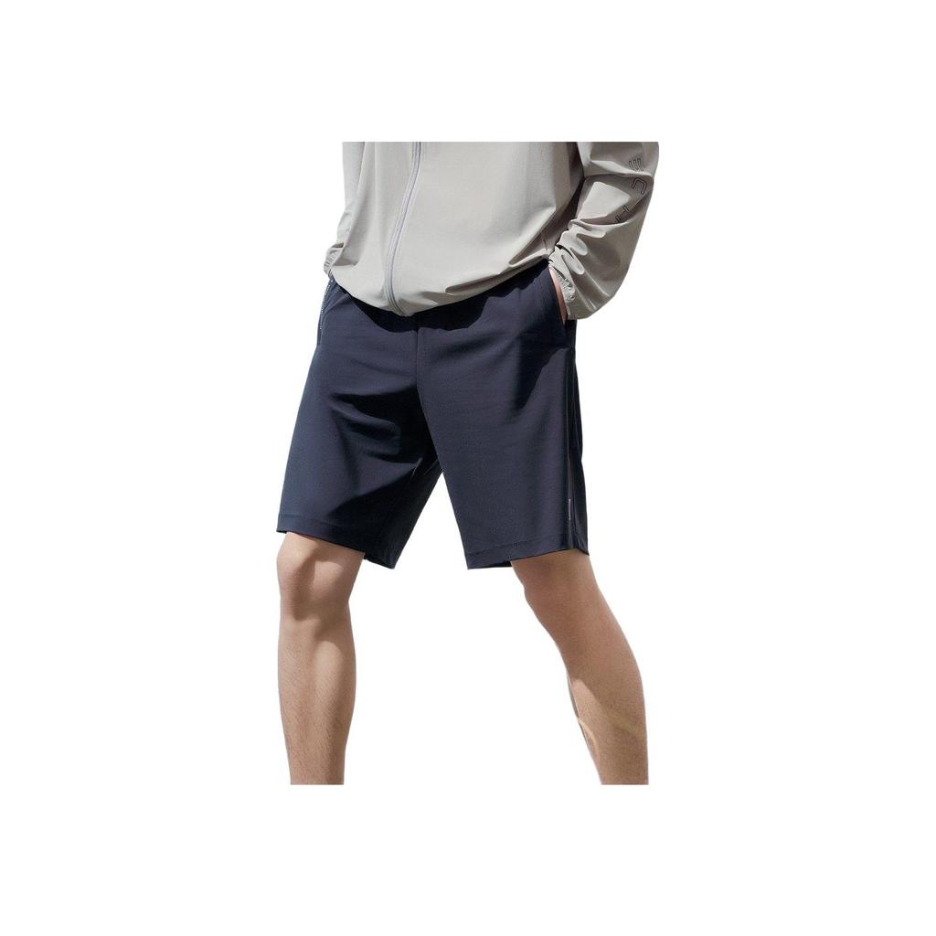 Anta Эластичные свободные шорты с логотипом и средней посадкой, с высокой эластичностью, мужские шорты Basic-Black 952327307-3