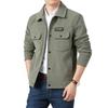 Men's Loose Casual Corduroy Jacket Men's Large Size Solid Color Simple Stand-up Collar Men's Clothing Men's Jacket
