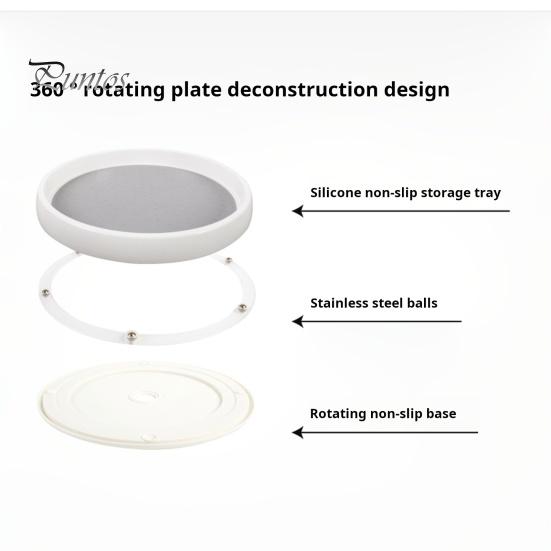 Вращающийся на 360 градусов органайзер Lazy Susan с большой вместимостью и нескользящей конструкцией, многоцелевая кухонная полка для специй, поворотный стол Lazy Susan