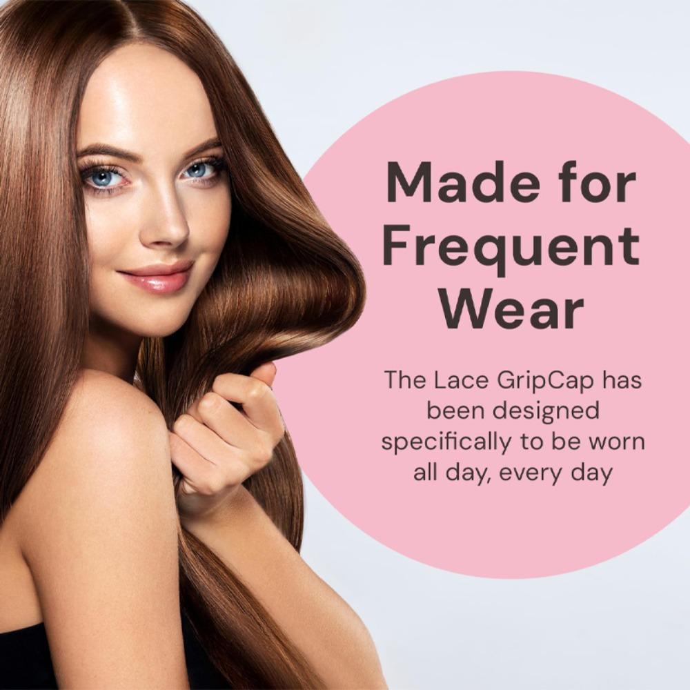 Transparent Lace U Part Wig Cap with Grip Band Gluless Hairnet Lace Wig Cap  to Keep Wigs