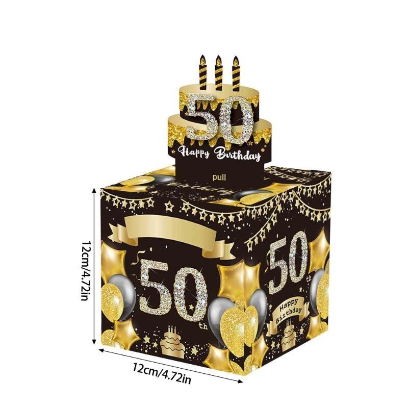 652F Creative Cash Gift Box with Transparent Bags for Any Age Birthday Party Supplies