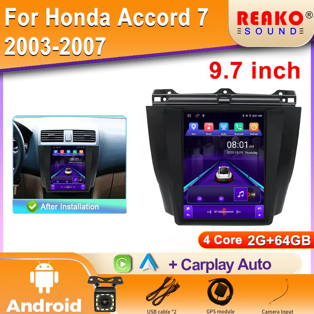 9,7-дюймовый автомобильный радиоприемник GPS для Honda Accord 7 2003-2007 WiFi видеоплеер Android Auto навигация мультимедиа стерео Carplay 2din DVD