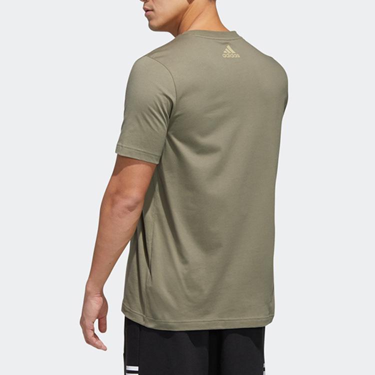 Adidas Футболка Essentials Big Logo для мужчин, топы, цвет зеленый GD5461