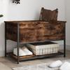 VidaXL Storage Bench Smoked Oak 70x42.5x47 Cm Engineered Wood, Bench, Shoe Bench, Entryway Bench, Hallway Bench 839020
